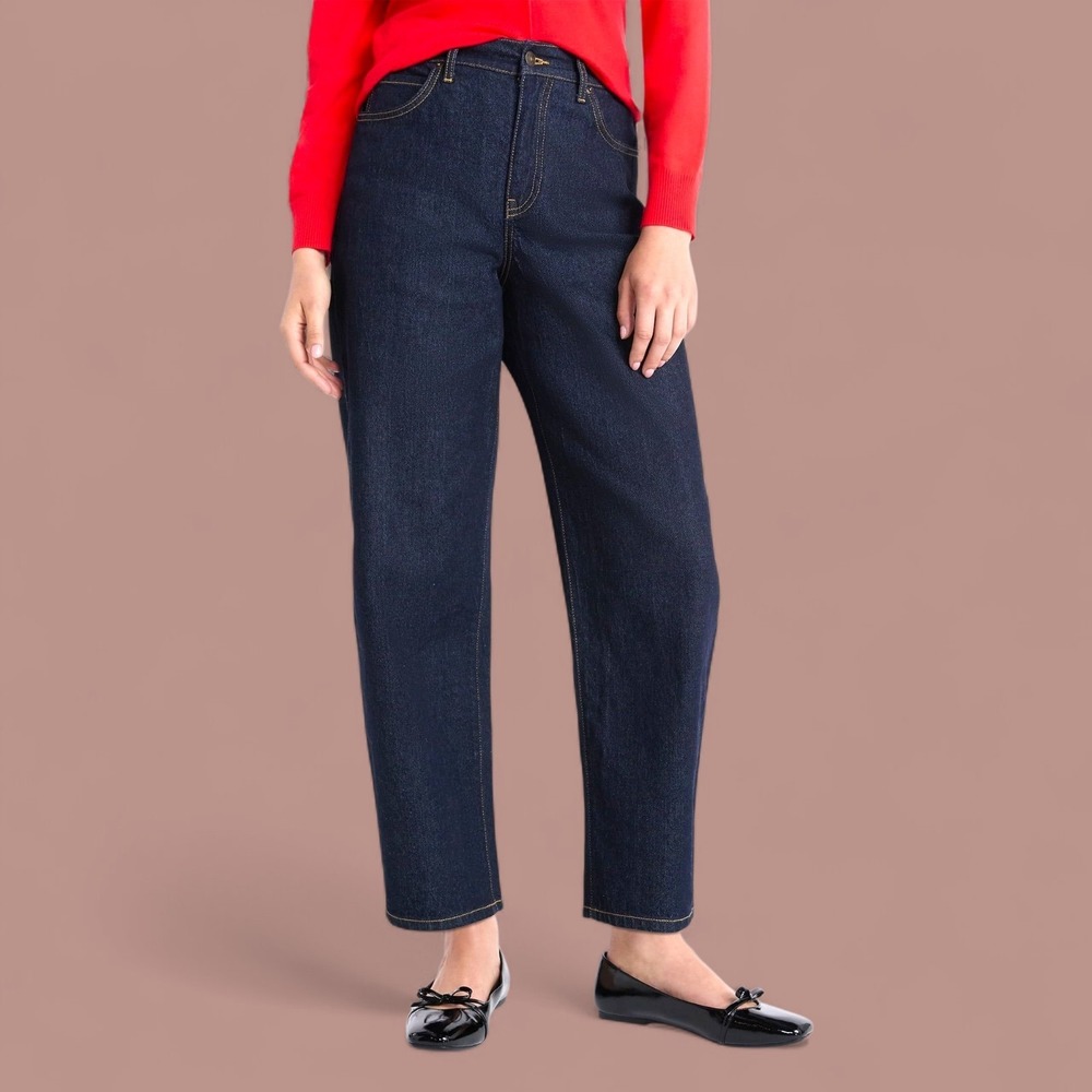 Free Assembly Women's and Women's Plus Barrel Leg Jeans, 26.5" Sz 16